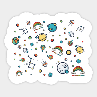 Cute Galaxy Rainbow Pattern Sticker